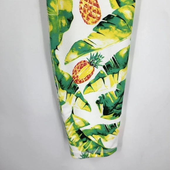 Wildfox Women's Palms and Pineapple Sweat Tropical Leggings Size Small - Picture 3 of 12